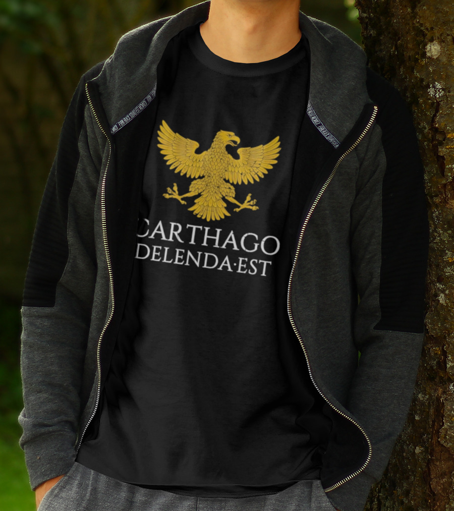 Carthago Delenda Est Roman Eagle Emblem T-Shirt