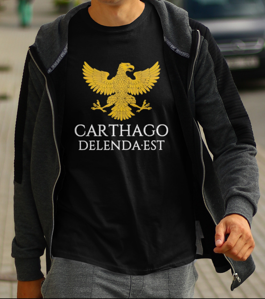 Carthago Delenda Est Roman Eagle Emblem T-Shirt