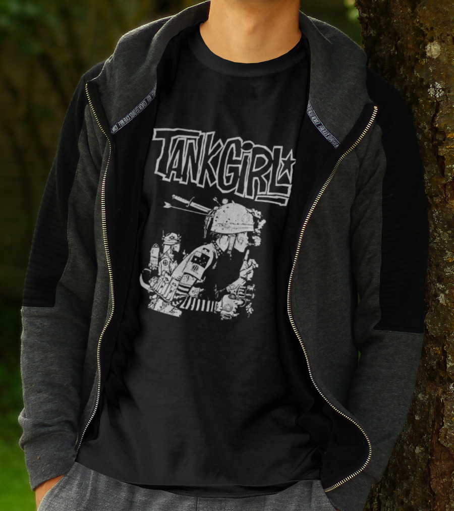 Gorillaz Tank Girl Black White Collaboration T-Shirt