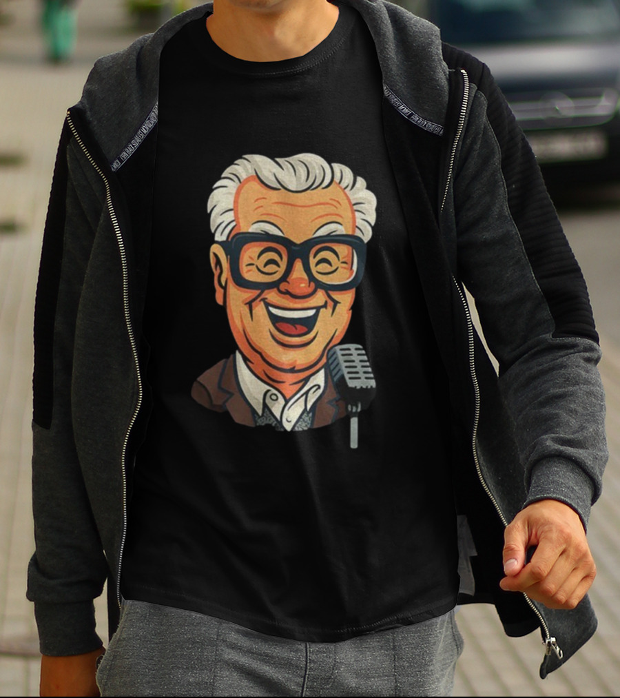 Harry Caray Cartoon Sports Commentator Baseball Fan Tribute T-Shirt