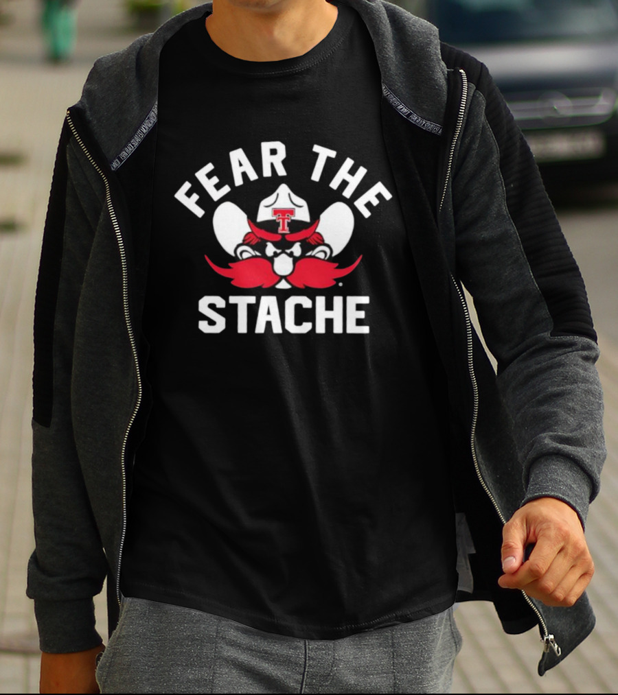 Texas Tech Fear The Stache Football NIL Jacob Rodriguez T-Shirt