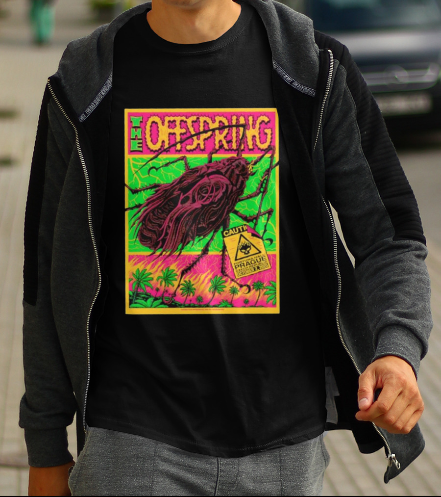 The Offspring Fortuna Hall Prague October 2nd 2025 Caution Insect T-Shirt