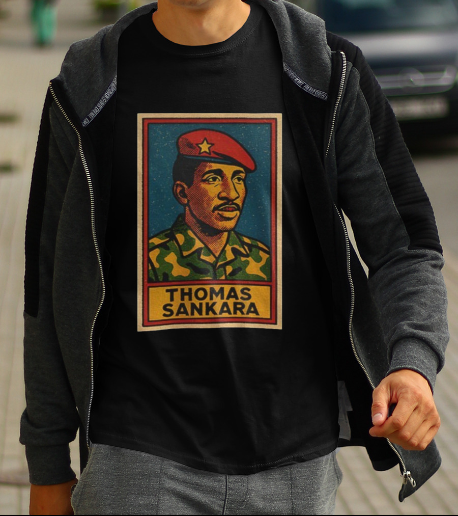Thomas Sankara Camouflage Beret Revolutionary Style Retro T-Shirt