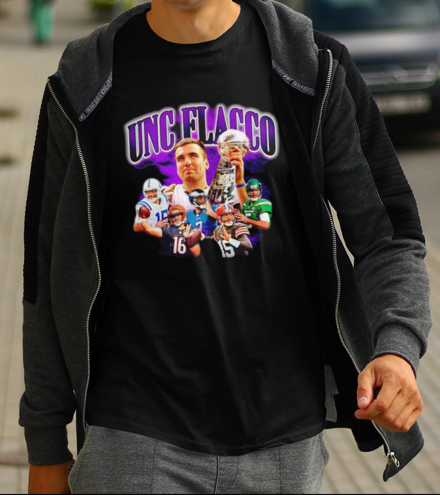 UNC Flacco Football Super Bowl Trophy Quarterbacks T-Shirt