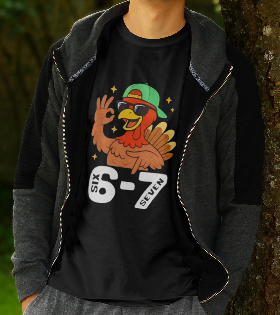 Six Seven Turkey Meme Gen Z Alpha Style T-Shirt