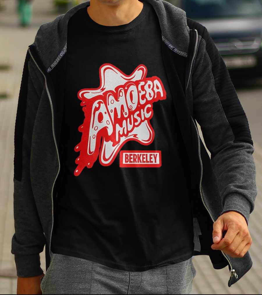 Amoeba Music Berkeley Retro Dripping Logo Marcus Kim T-Shirt