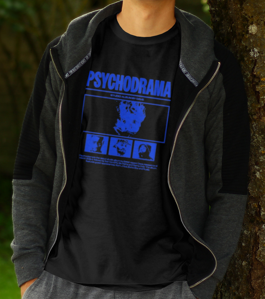 Dave Psychodrama Blue Face Iconic Music Album Art T-Shirt