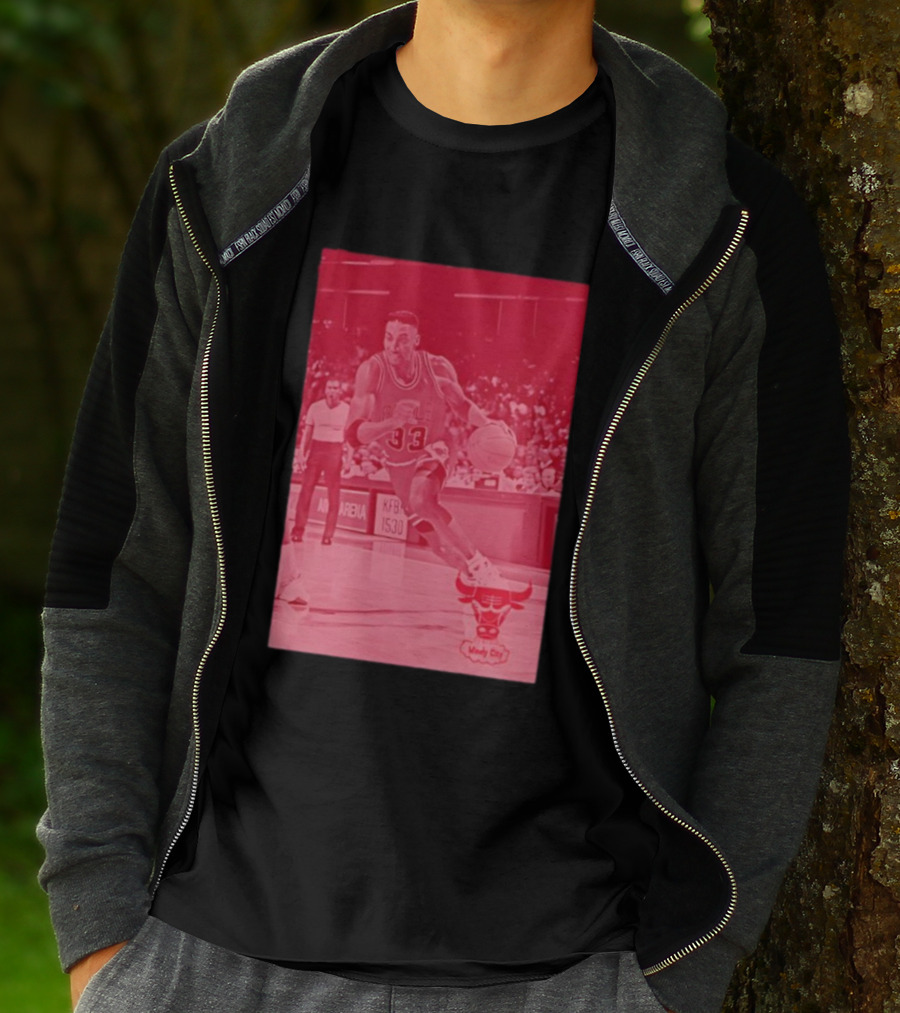 Chicago Bulls Scottie Pippen 33 Windy City NBA Basketball T-Shirt