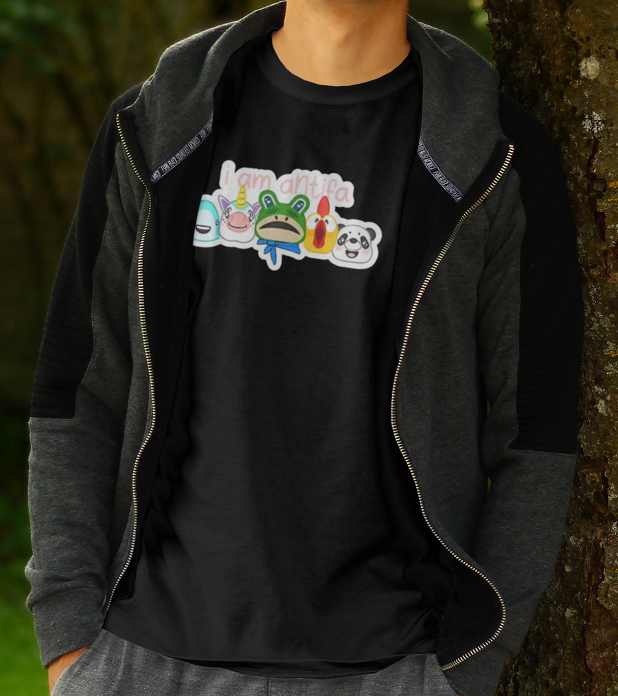 I Am Antifa Frog Portland Animal Protester T-Shirt