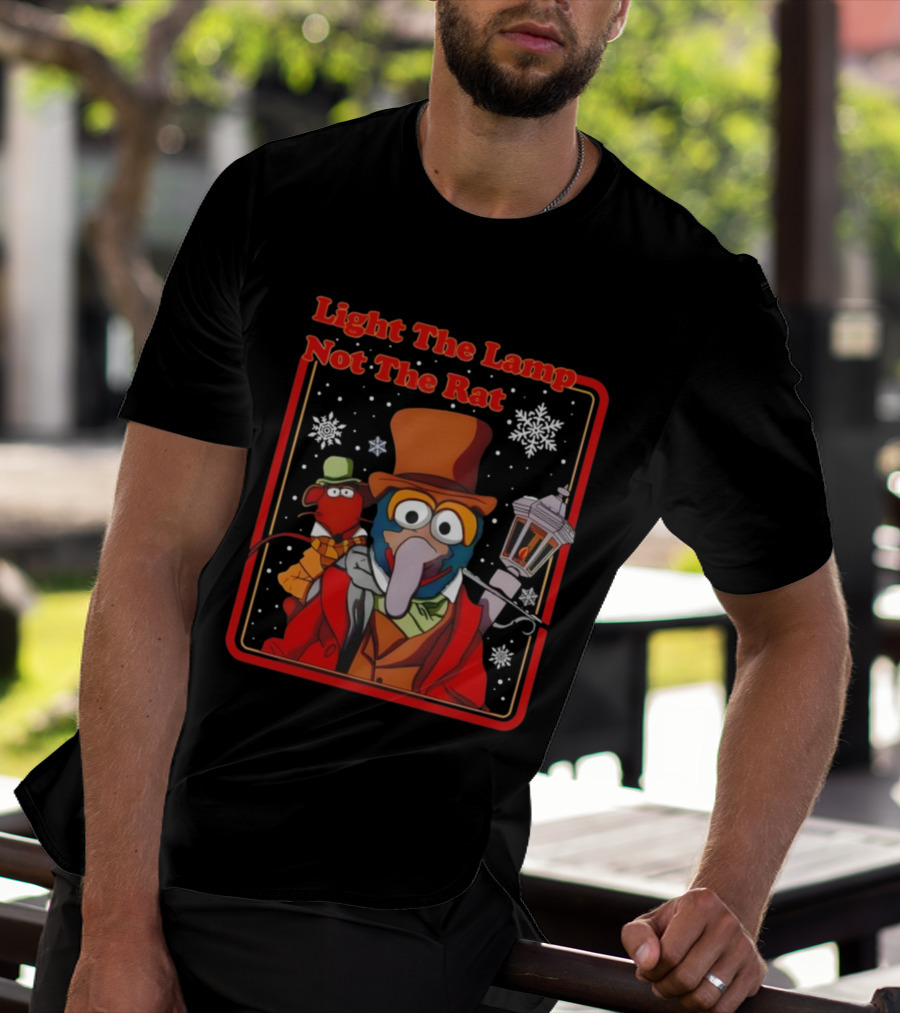 Gonzo Rizzo The Muppets Christmas Carol Light The Lamp Not The Rat T-Shirt
