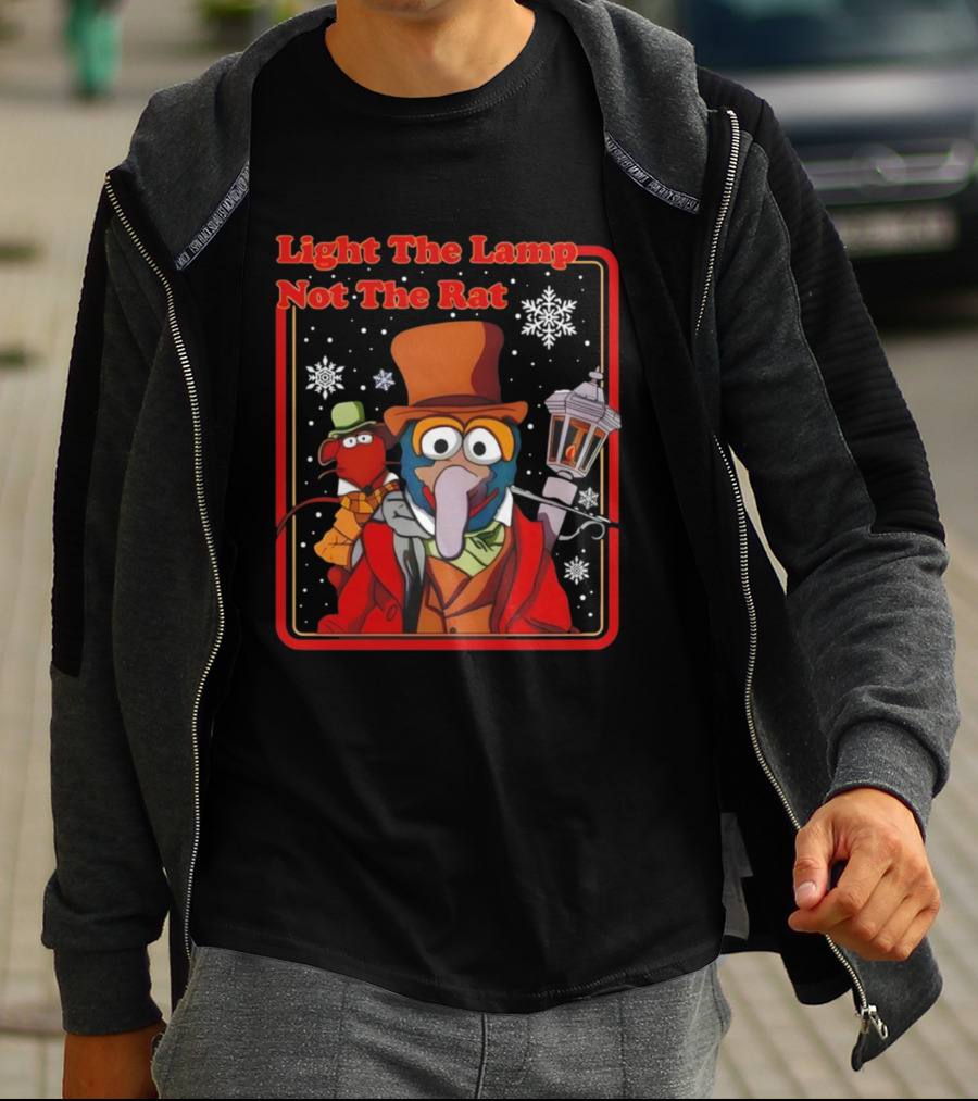 Gonzo Rizzo The Muppets Christmas Carol Light The Lamp Not The Rat T-Shirt