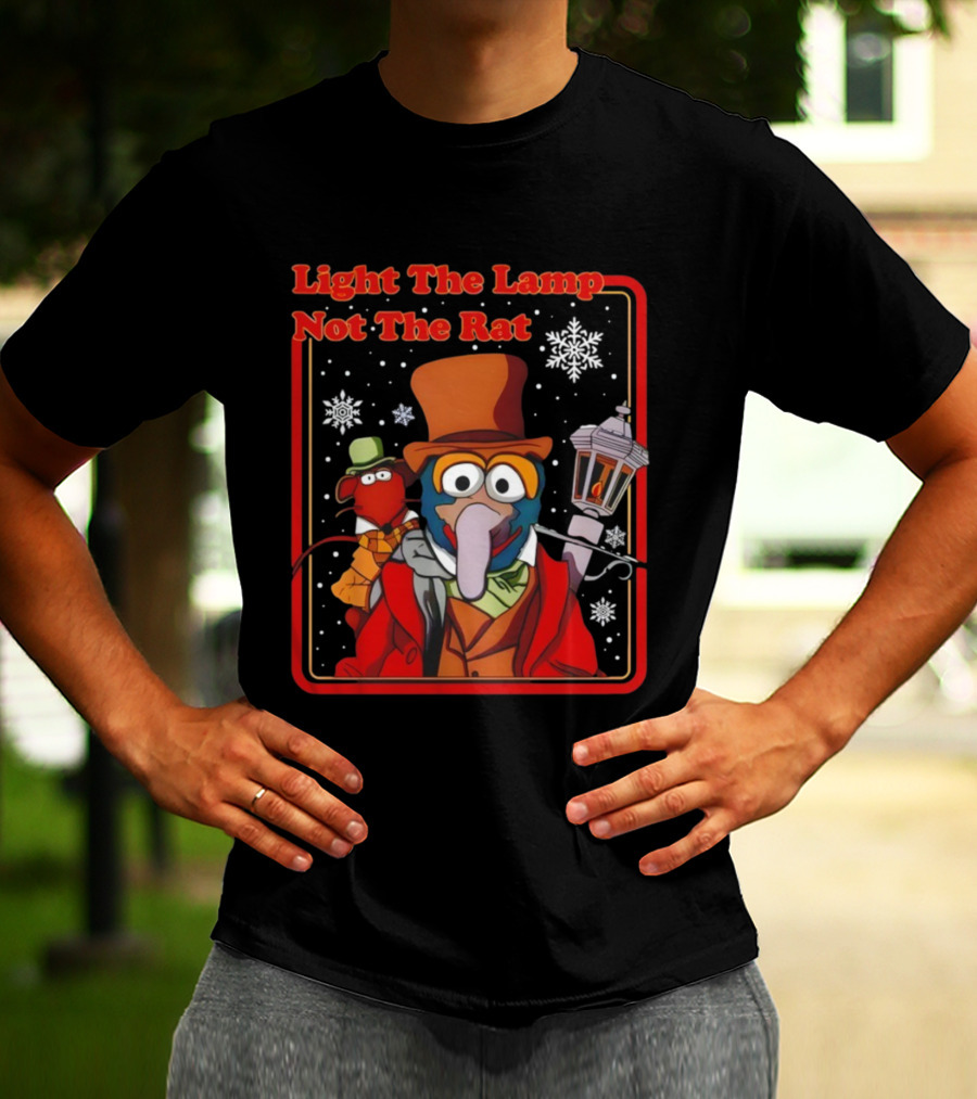 Gonzo Rizzo The Muppets Christmas Carol Light The Lamp Not The Rat T-Shirt