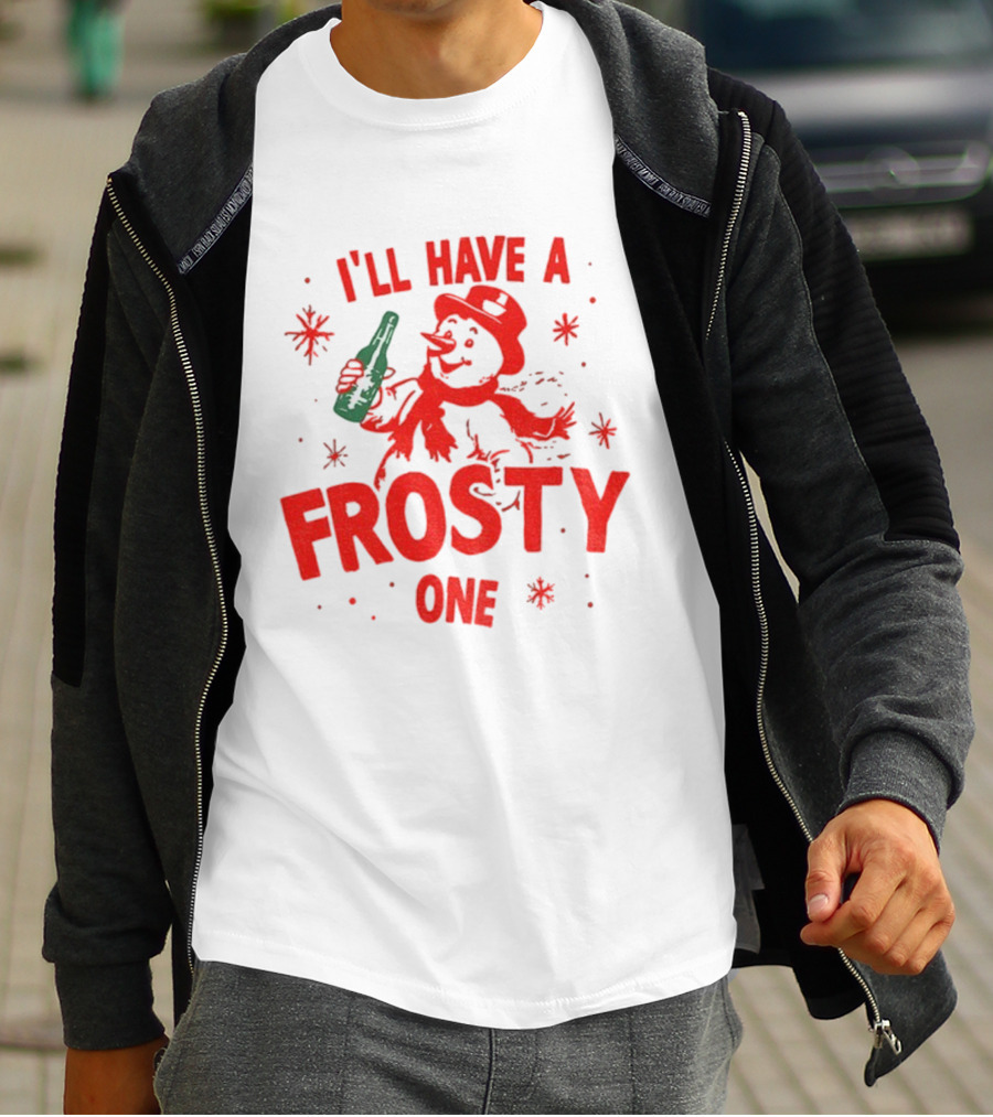 I’ll Have A Frosty One Snowman Christmas 2025 T-Shirt