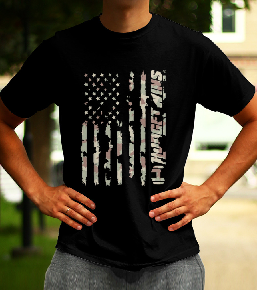 Camouflage Flag 9/11 Never Forget WMS T-Shirt