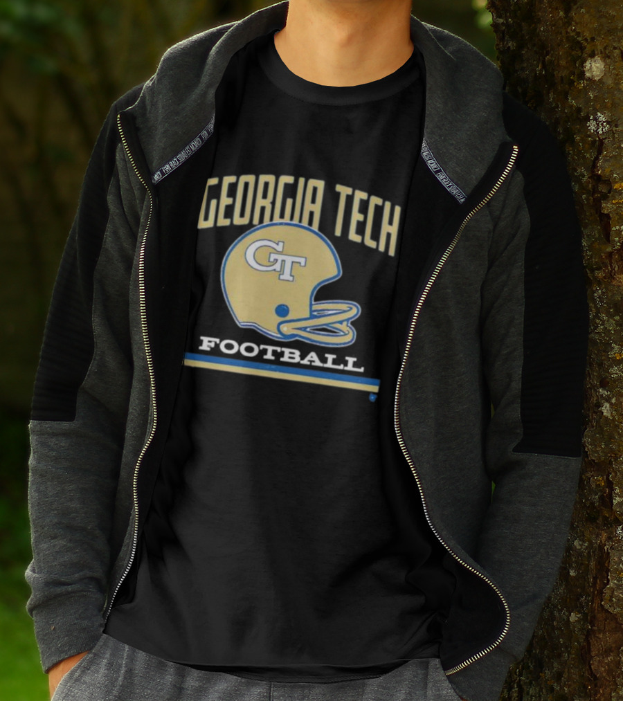 Georgia Tech Football Helmet GT Yellow Jackets T-Shirt