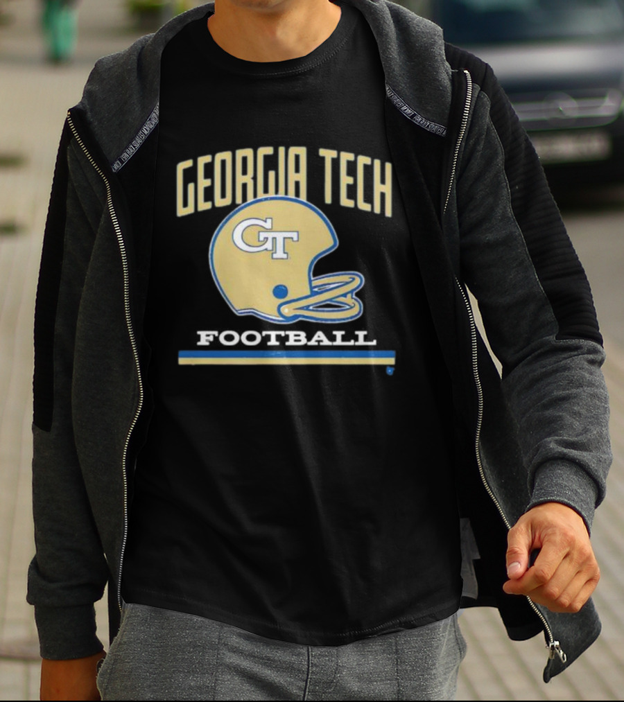Georgia Tech Football Helmet GT Yellow Jackets T-Shirt