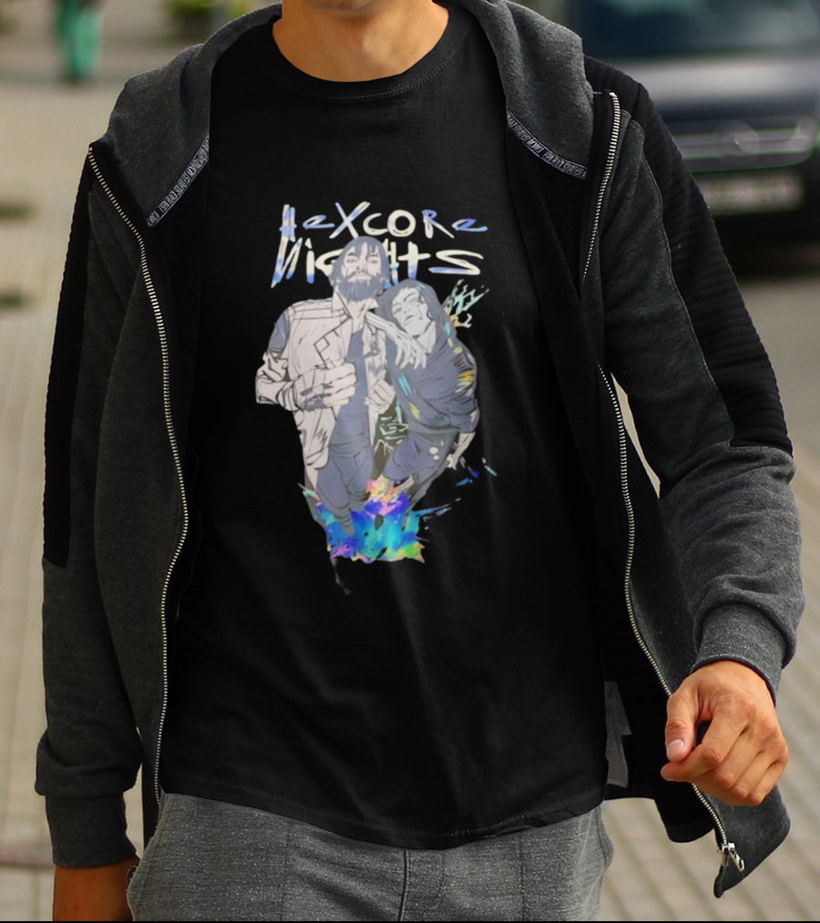 Hexcore Nights Arcane Anime Characters With Vibrant Colors And Dynamic Poses T-Shirt