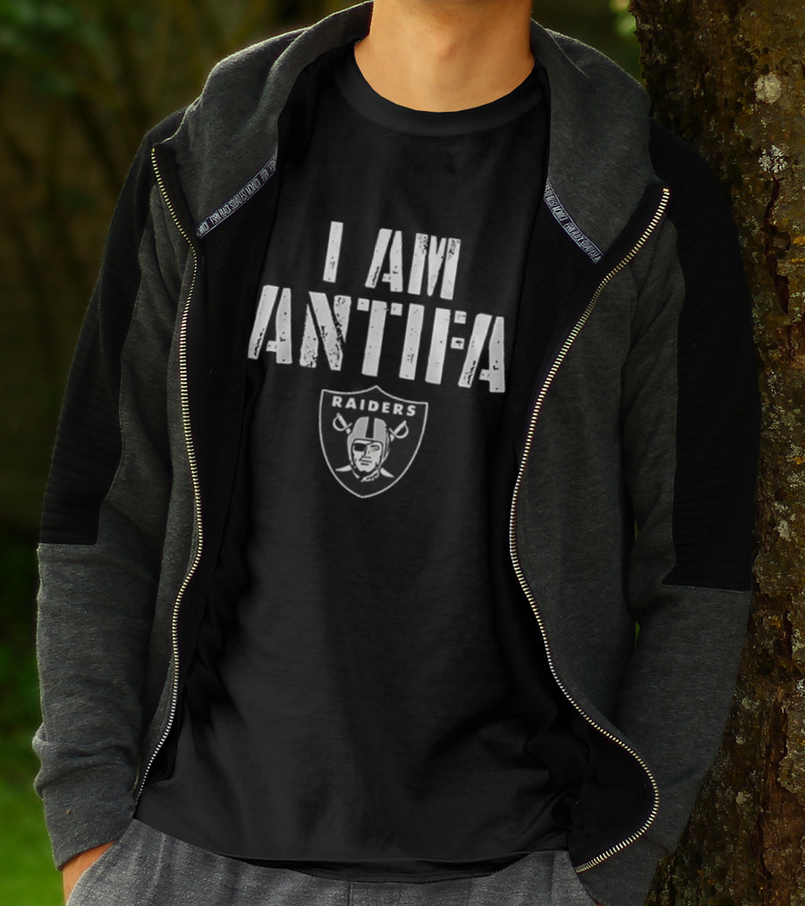 Las Vegas Raiders I Am Antifa Against Fascism T-Shirt