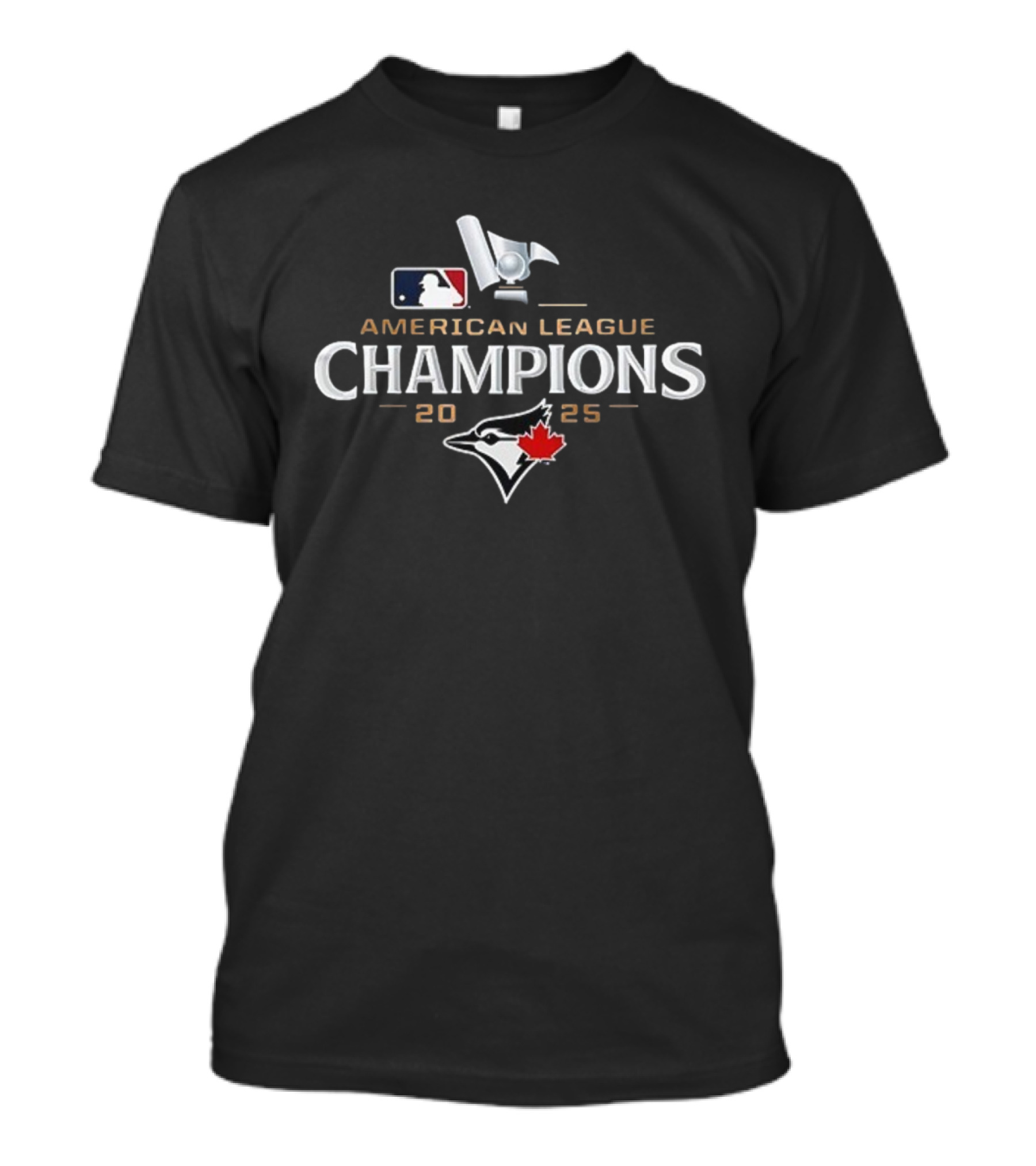Toronto Blue Jays American League Champions 2025 Logo MLB Roster T-Shirt