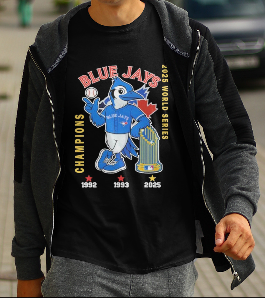 Toronto Blue Jays 2025 World Series Champions Mascot Trophy 1992 1993 T-Shirt