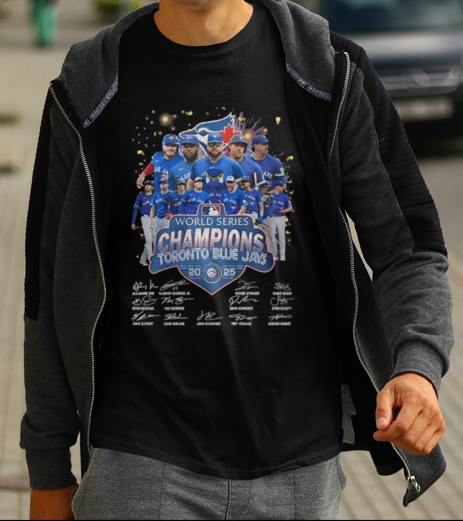 World Series Champions Toronto Blue Jays 2025 MLB Baseball Team Celebration T-Shirt
