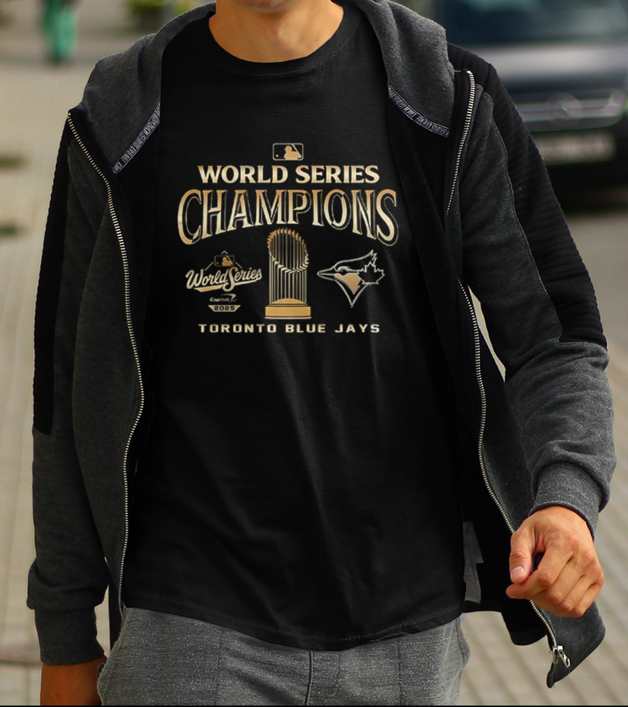 World Series Champions Toronto Blue Jays Golden Trophy Signature Collection T-Shirt