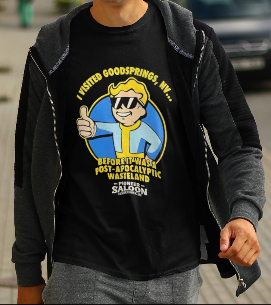 Vault Boy Thumbs Up Goodsprings NV Pre-Apocalypse Wasteland Explorer T-Shirt