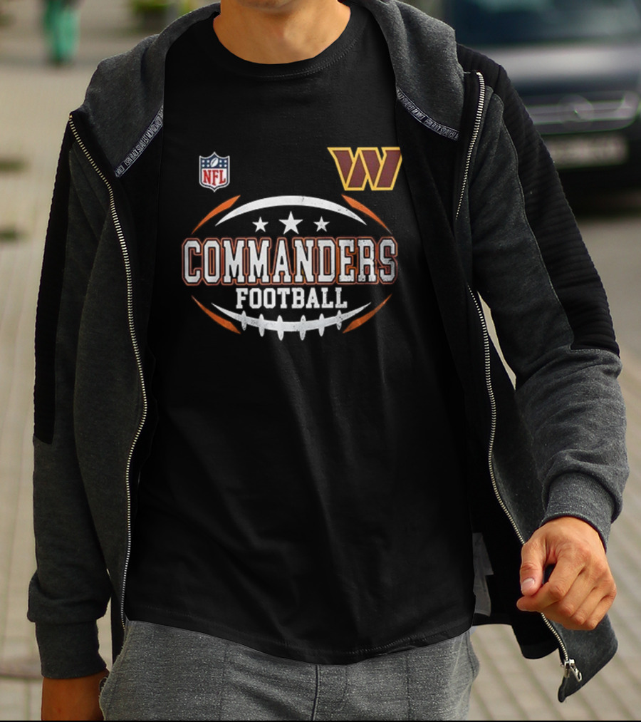 NFL Washington Commanders Football Harley Davidson Motorcycle T-Shirt