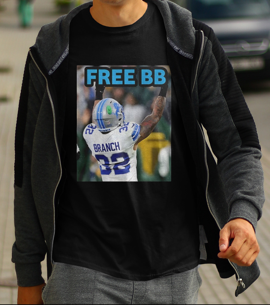 Free BB Brian Branch 32 Detroit Lions Football Fan Gear T-Shirt