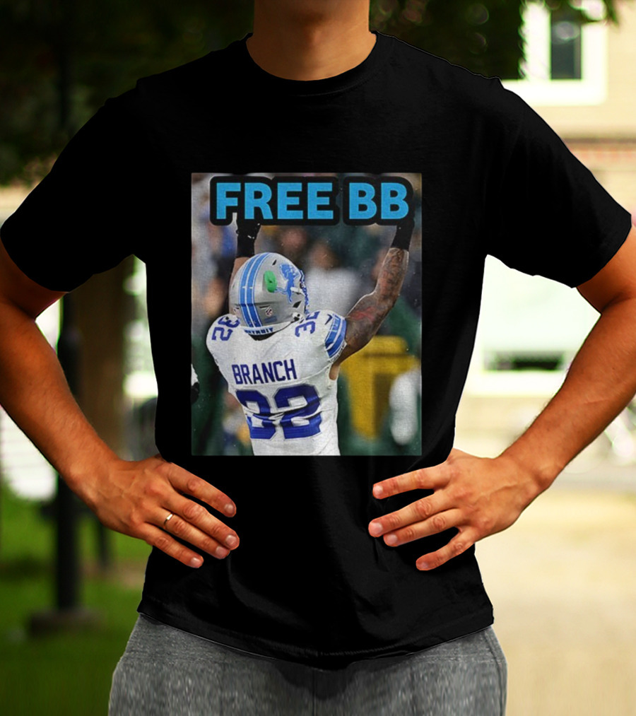 Free BB Brian Branch 32 Detroit Lions Football Fan Gear T-Shirt