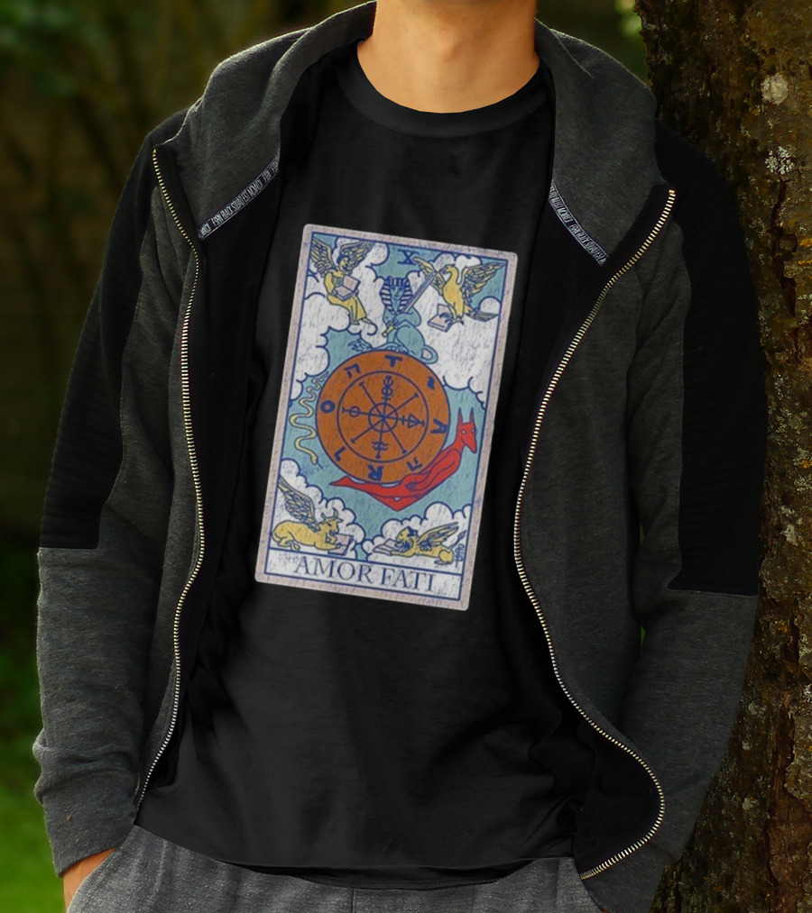 Joe Bartolozzi Amor Fati Wheel Of Fortune Tarot Destiny Unveiled Royal T-Shirt