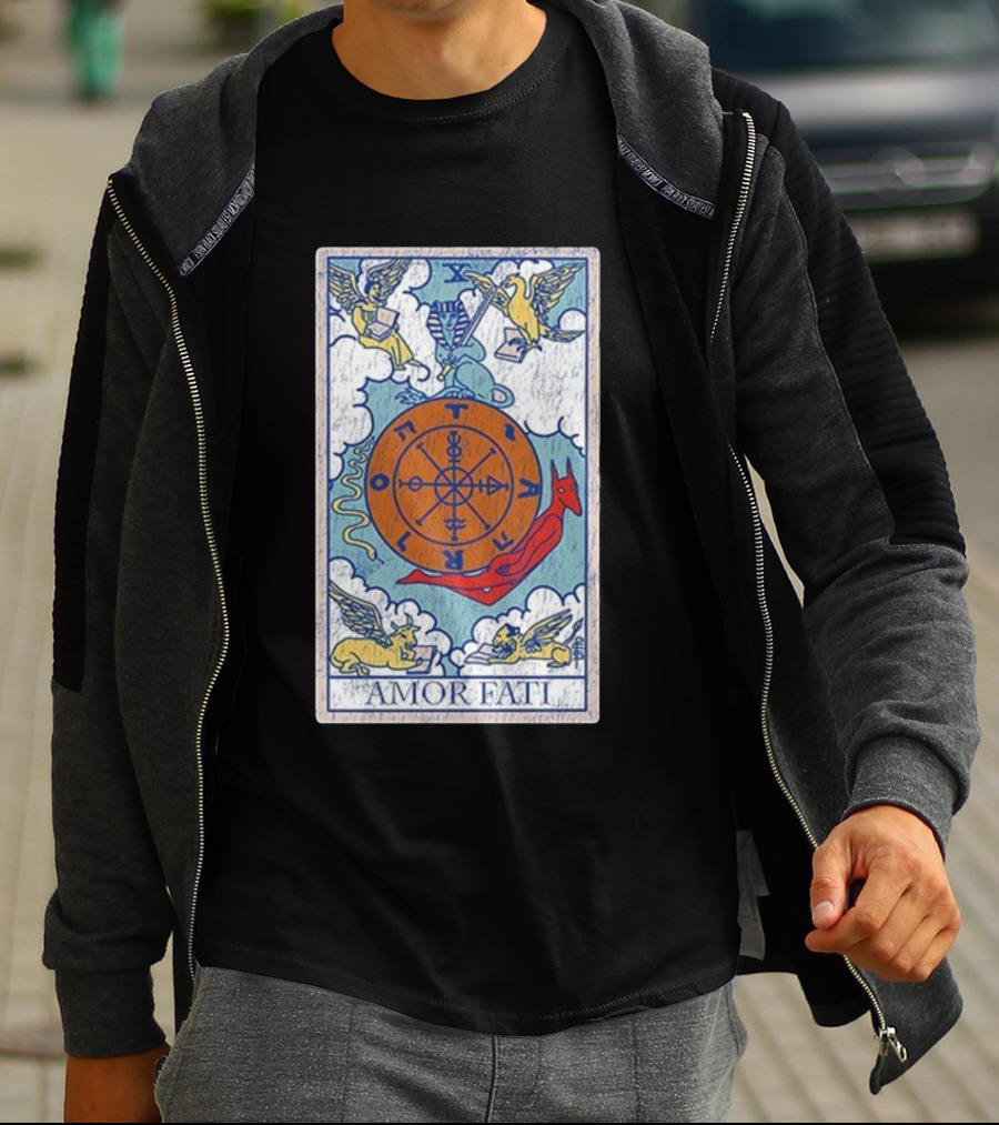 Joe Bartolozzi Amor Fati Wheel Of Fortune Tarot Destiny Unveiled Royal T-Shirt