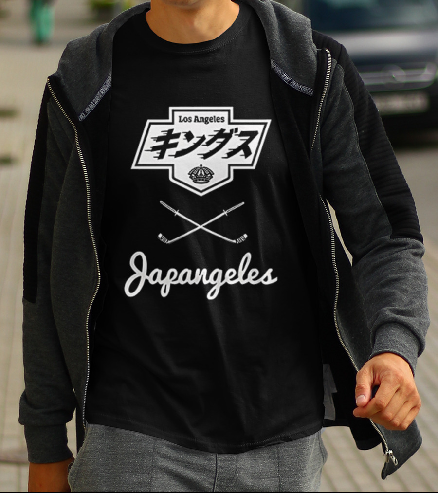 Los Angeles Kings Japangeles Japanese Hockey Sticks Collaboration T-Shirt