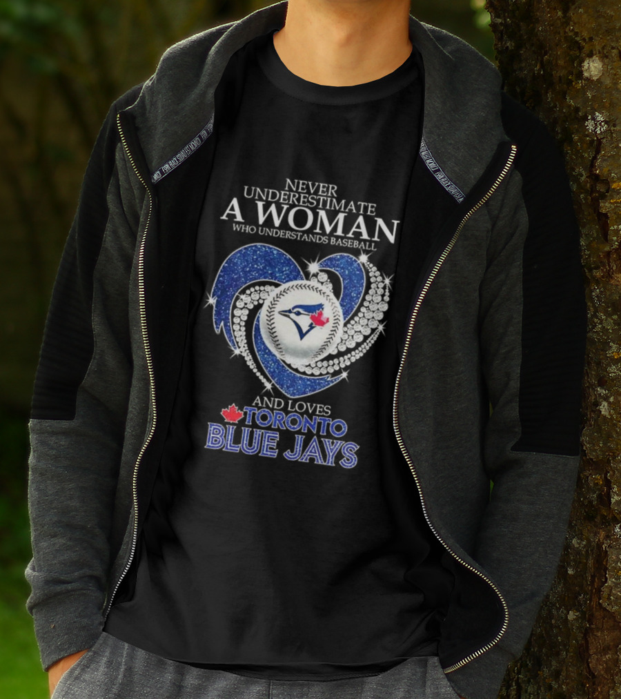 Never Underestimate A Woman Who Understands Baseball And Loves Toronto Blue Jays T-Shirt
