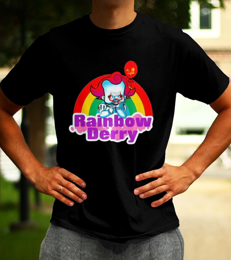 Rainbow Derry Pennywise Infant Balloon Cartoon T-Shirt
