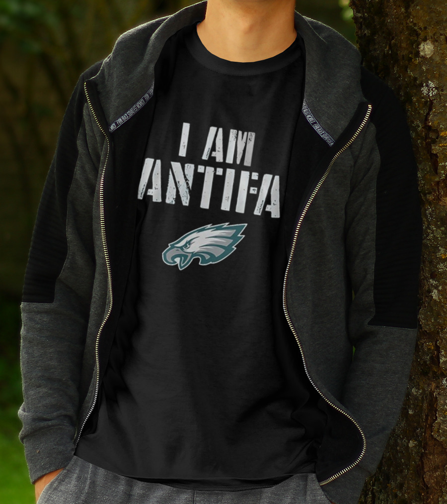 Philadelphia Eagles I Am Antifa Against Fascism T-Shirt
