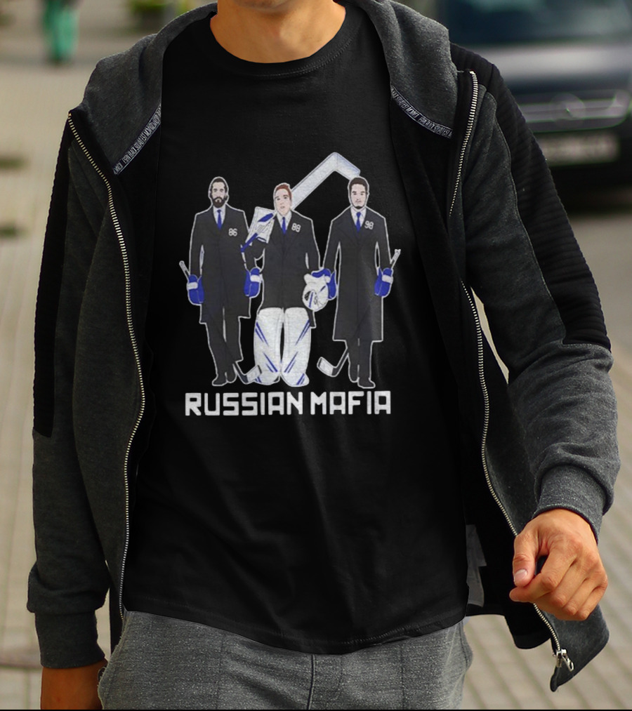 Nikita Kucherov Andrei Vasilevskiy Mikhail Sergachev Russian Mafia Tampa Bay Lightning Hockey T-Shirt