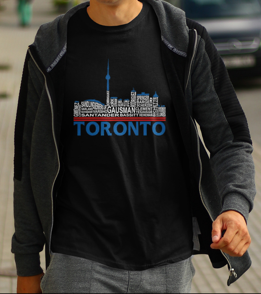 World Series 2025 Toronto Blue Jays Player Toronto Skyline T-Shirt