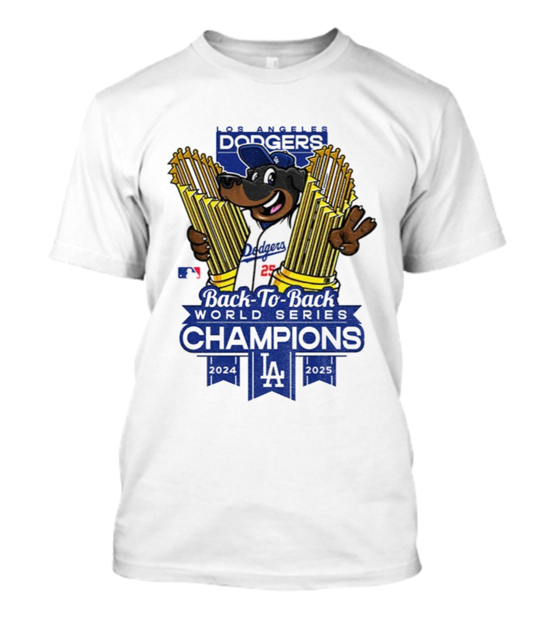 Los Angeles Dodgers Back-to-Back World Series Champions 2024-2025 T-Shirt