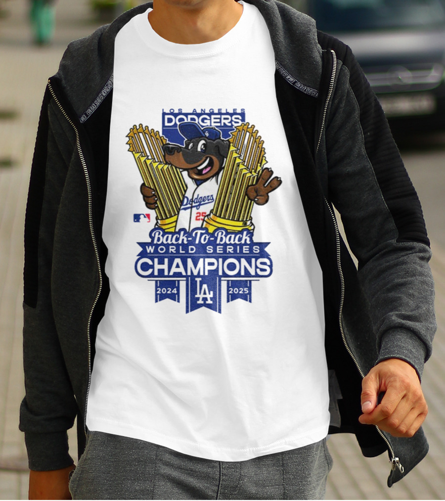 Los Angeles Dodgers Back-to-Back World Series Champions 2024-2025 T-Shirt