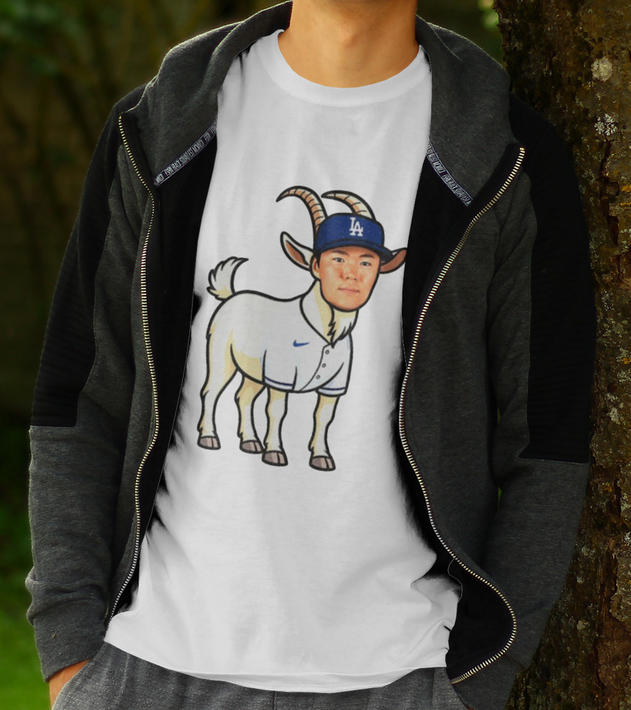 Los Angeles Dodgers Yoshinobu Yamamoto Goat MVP LA Cap T-Shirt