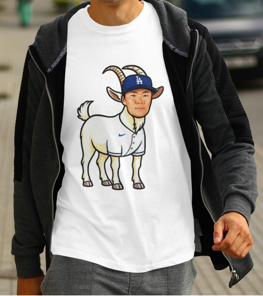 Los Angeles Dodgers Yoshinobu Yamamoto Goat MVP LA Cap T-Shirt