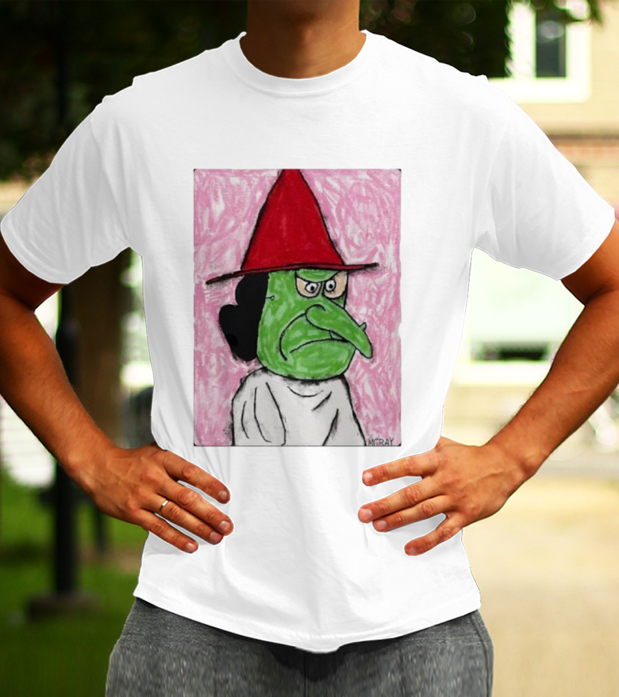 Lucy Van Pelt Witch Costume Red Hat Green Face MGRAY T-Shirt