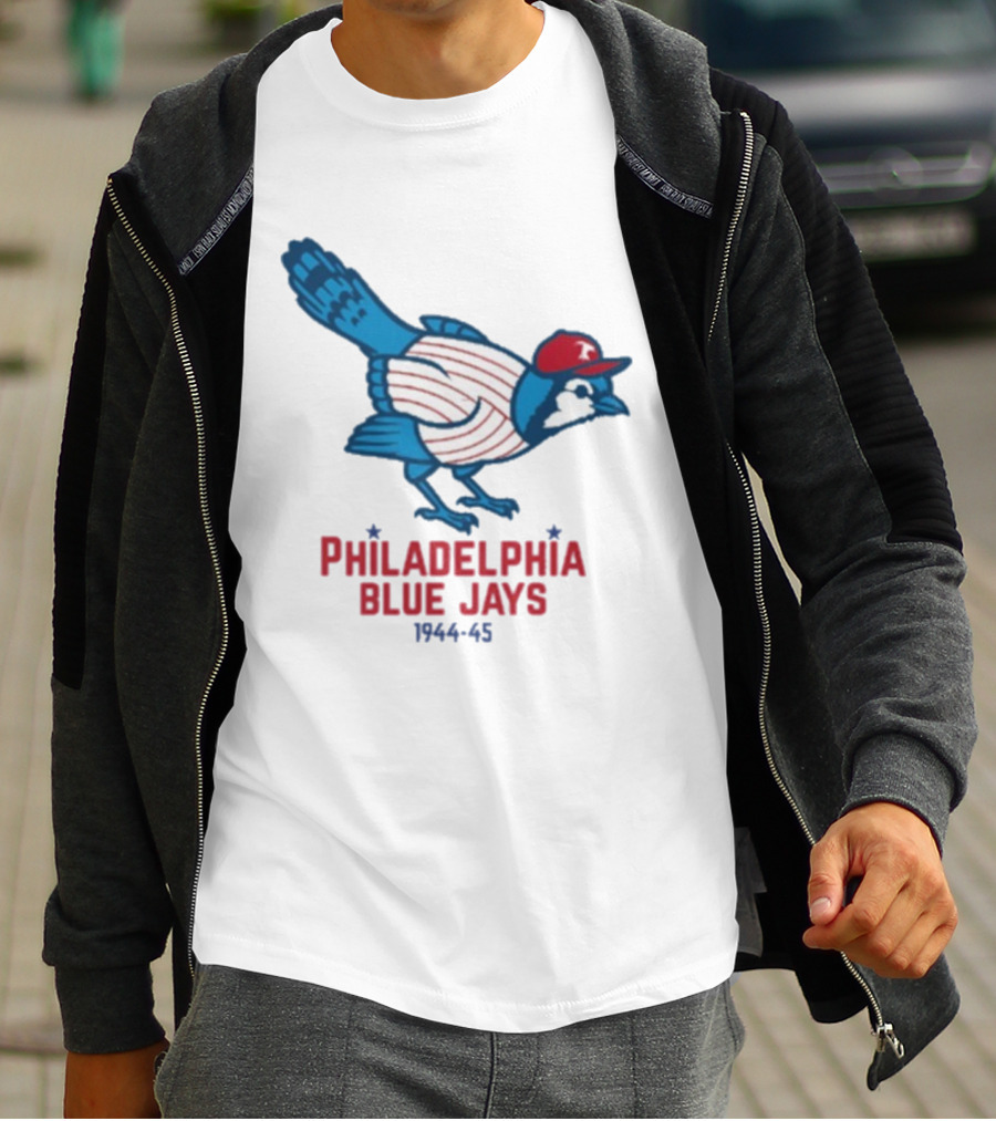 Philadelphia Blue Jays 1944-1945 Mascot Collaboration Phillies Blue Jays T-Shirt