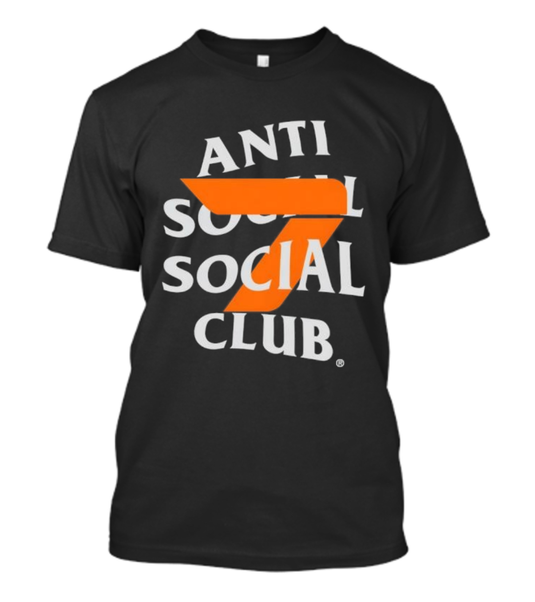 Anti Social Social Club 7 Orange Bold Style T-Shirt