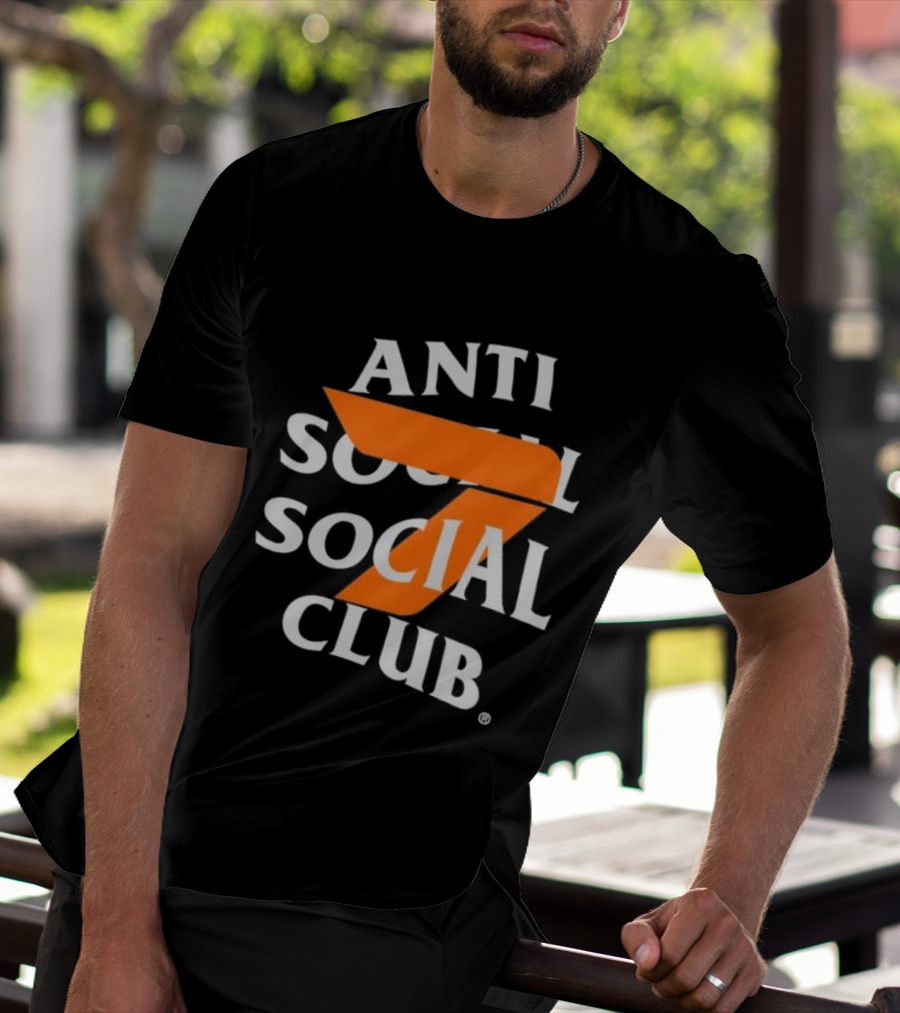 Anti Social Social Club 7 Orange Bold Style T-Shirt