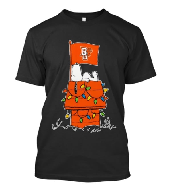 Bowling Green Falcons Snoopy Doghouse Christmas Lights T-Shirt
