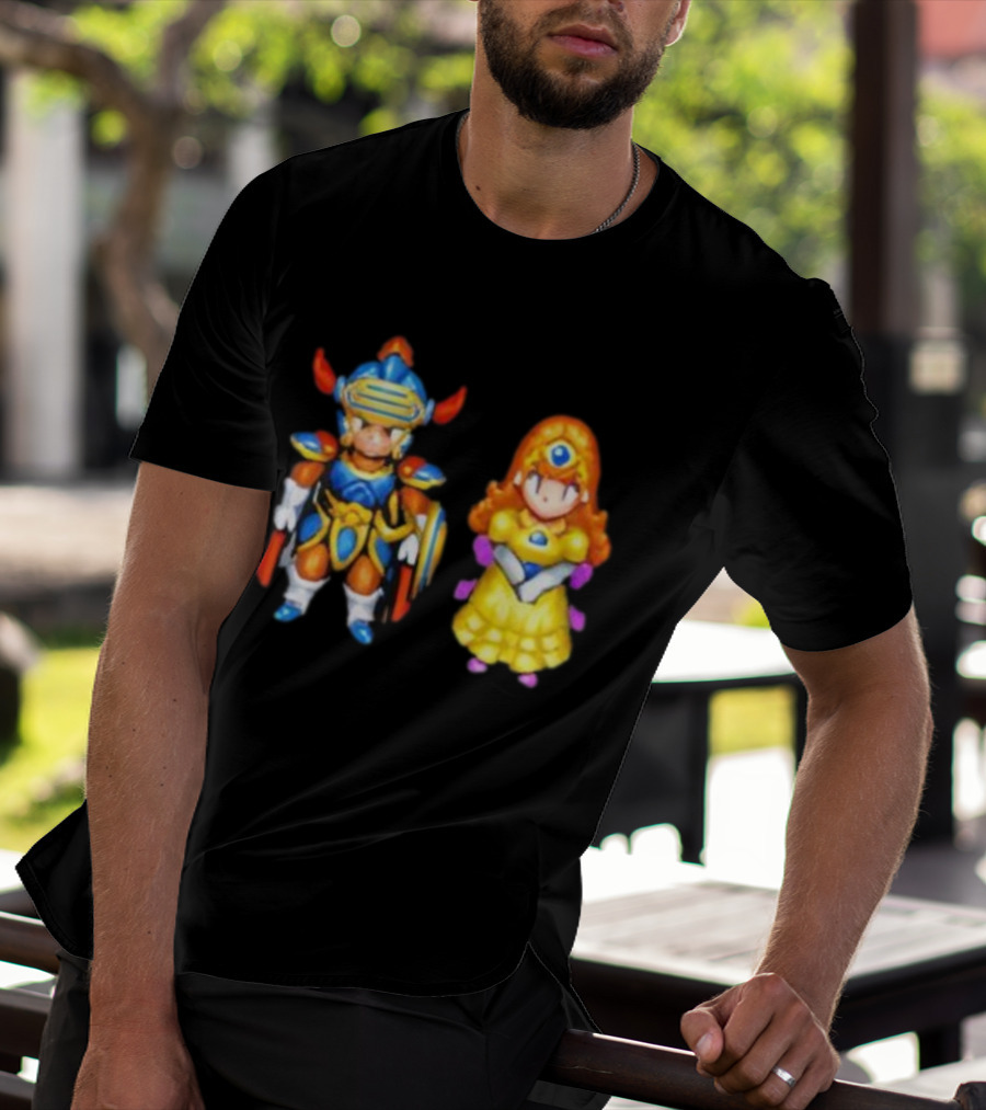 Dragon Quest I & II HD-2D Remake Hero And Princess Character Graphics T-Shirt