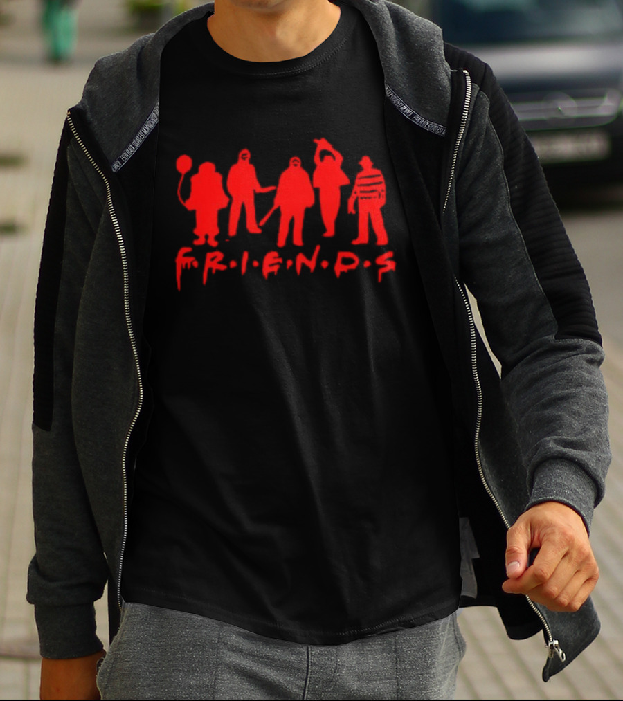 FRIENDS Halloween Horror Characters Silhouettes T-Shirt