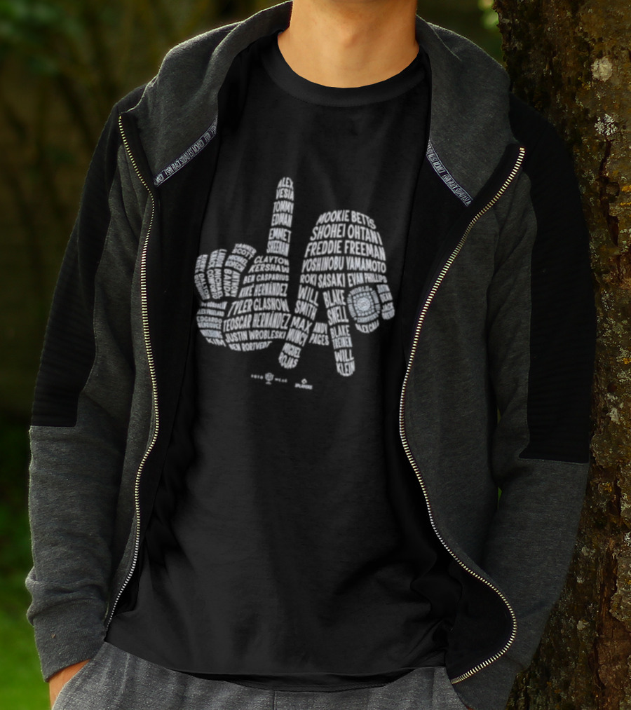 Los Angeles Dodgers LA 2025 Champs Balloon Hands T-Shirt